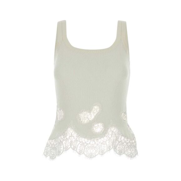 Ermanno Scervino Women White Cotton Tank Top